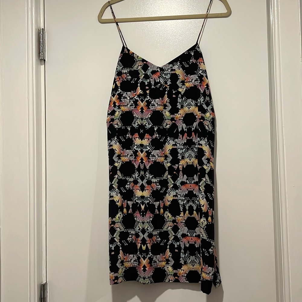 Tibi Kaleidoscope Printed Silk Slip Dress